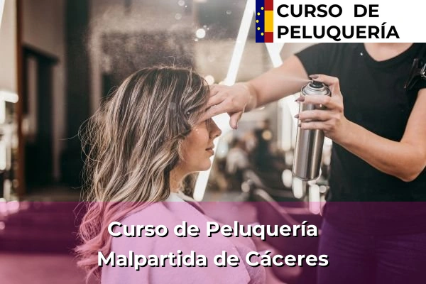 Curso de Peluquería en Malpartida de Cáceres